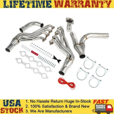 Cabezales de tubo largo para 99-06 Chevy GMC Sierra Silverado 4.8/5.3/6.0 con tubo Y S Foto 1 de 4