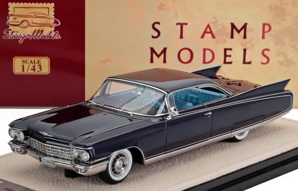 wonderful resin modelcar 1/43 CADILLAC ELDORADO SEVILLE COUPE 1960 - DARKBLUE - Image 1 of 4