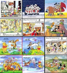 DISNEY x12 diferentes S/S MNH PALAU, SIERRA LEONA,,,🅵🆁🅴🅴 🆂🅷🅸🅿🅿🅸🅽🅶 - Imagen 1 de 1
