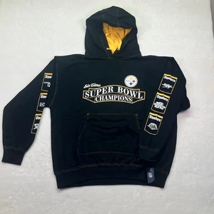 PITTSBURGH STEELERS Super Bowl Champions Hoodie Front Back Hit Sleeve Graphic - Picture 1 of 6