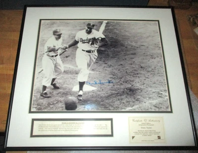 1994 Duke Snider Signed Great Moments Photo from Nabisco - Hawthorne Sports COA - Image 1 of 3