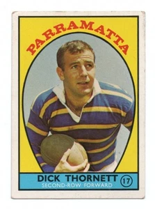 1968 A Nrl Rugby League Scanlens (17) Dick THORNETT Parramatta - Bild 1 von 2