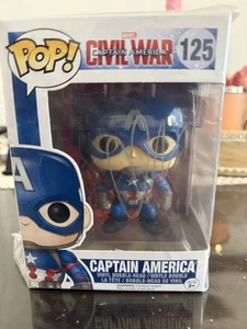 Pop! Vinyl: Capt’n America Civil War #125 Marvel Coll Fig Auth Signed COA + pic - Picture 1 of 7