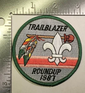 Vintage alter Pfadfinder BSA Patch 1987 Trailblazer Roundup 80er - Bild 1 von 3