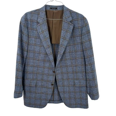 Blazer Empire 1917 para hombre talla 46T mezcla de alpaca/lana gris y marrón a cuadros Foto 1 de 4