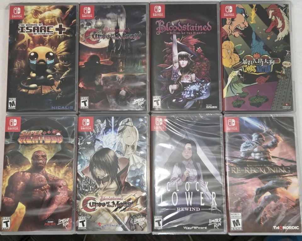 Nintendo Switch Game Lot/Bundle! 8  Games! Isaac, Clock Tower, Bloodstained & +! - Image 1 of 1