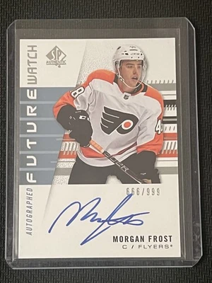 Morgan Frost Flames 19-20 SP Authentic Future Watch AUTO Rookie #666/999 - Image 1 of 2