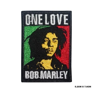 Bob Marley One Love Embroidered Patch Iron On/Sew On Patch Batch For Clothes - Picture 1 of 1