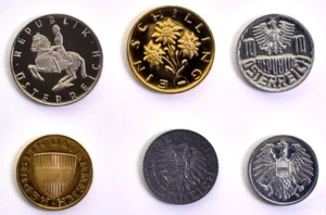 1979 ~ Austria ~ Proof Mint Set ~ Groschen & Schilling (6) Coins~ BU/UNC ~ *M782 - Picture 1 of 3