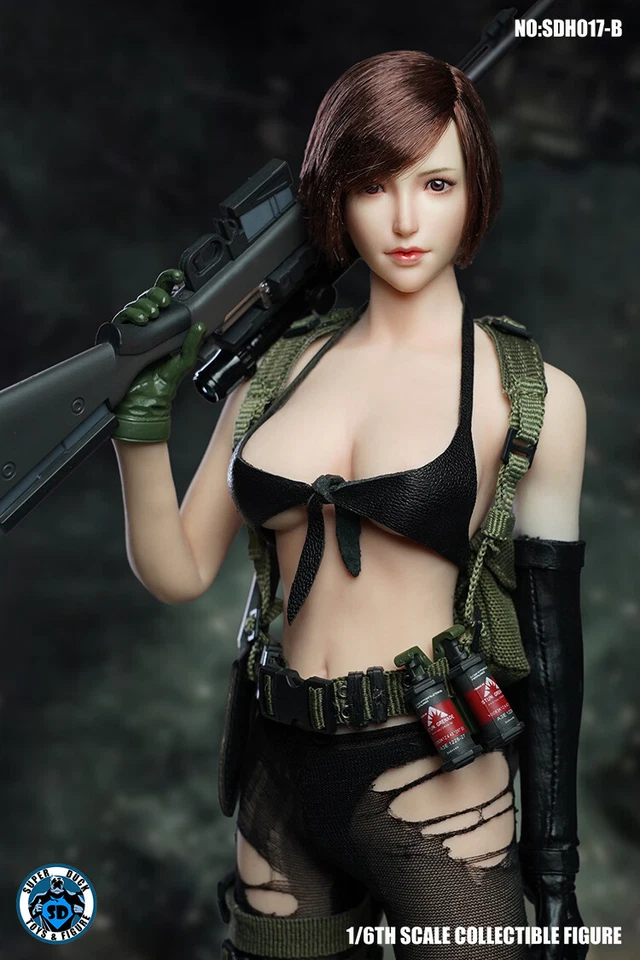 1/6 Female Figure Head Carving Sculpt Super Duck Pale Model F 12" Action SDH017