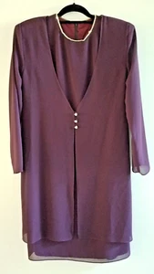 After Dark Purple 2 Pc Dress w/ Rhinestones Size 8 - Picture 1 of 4
