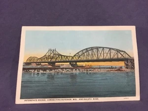 Interstate Bridge,  Connecting Superior, Wis., and Duluth, Minn. postcard - Picture 1 of 3