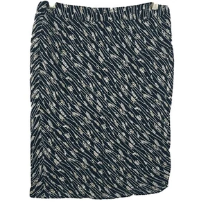 Liz Claiborne Rock Gr. 6P schwarz Bleistift Mid Century Modern neu gefüttert Blumenmuster - Bild 1 von 6