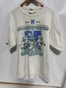 Vintage Philadelphia Eagles Shirt Mens XL White 2004 NFC Champions NFL Mcnabb - Picture 1 of 8