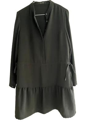 ALL SAINTS Mujer Vestido Línea A Negro Manga Larga Talla UK 10 (EU38) Foto 1 de 4