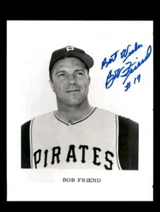 Bob Friend Hand Signed 8x10 Photo Autograph Pittsburgh Pirates - Picture 1 of 2