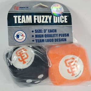San Francisco Giants 3 in. High Quality Fuzzy Dice Plush MLB Baseball Team Logo  - Picture 1 of 3