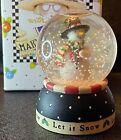 1pc ME Mary Englebreit Snowman Snow Globe Mini Christmas In Box Michel