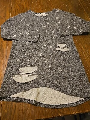 Активный США верхний женский размер маленький длинным рукавом твердый серый атлетический эластичной - Изображение 1 из 4