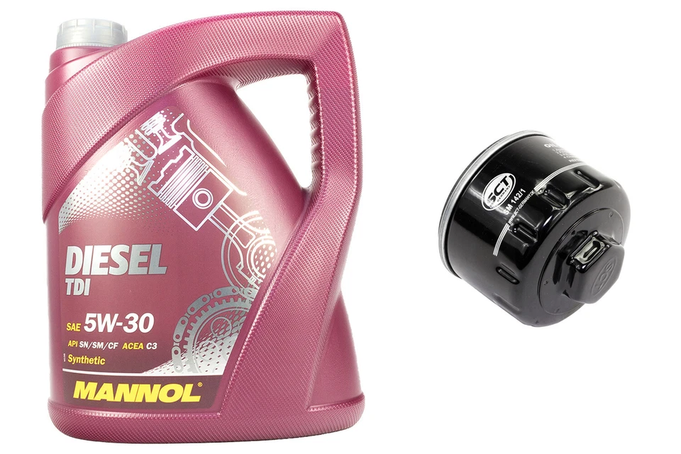 SCT + MANNOL Motoröl Set Ölfilter SM142/1 5W30 5 Liter für Nissan Juke Renault Clio Megane