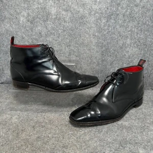 Jeffery West Boots Mens Size UK 9 Black Leather Chukka Scarface Shoes Italy - Picture 1 of 12
