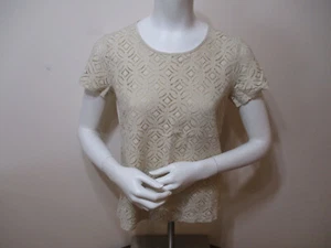 Women's Market & Spruce Tan Short Sleeve Blouse Top Size Small (S) - Picture 1 of 7