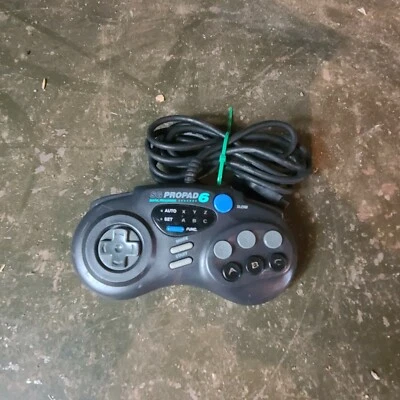 SG Propad 6 Interact Sega Genesis 6 Button Controller Black SV-439 - Image 1 of 2