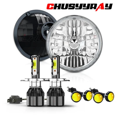 Par de faros LED redondos de 7" pulgadas para Ford Deluxe 1939 1940 1941 1942-1951 Foto 1 de 4