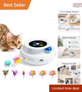 Interactive Cat Toy Balls Mice Feathers Battery or Plug Indoor Cats - Picture 1 of 8