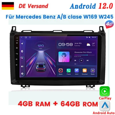 Für Mercedes Benz A-W169 B-W245 Vito Viano W639 Autoradio Android12.0 4G Carplay - Bild 1 von 4