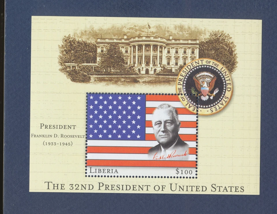 LIBERIA - Franklin D Roosevelt, 32nd President of the United States - 2001 --b - Image 1 of 1