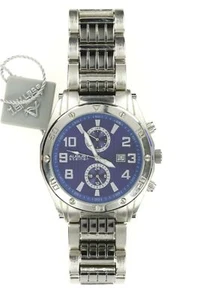 August Steiner 194833 Men's Blue Dial Silver Bracelet Watch - Picture 1 of 5