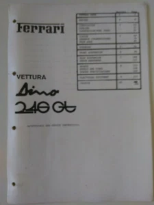 Livre reproduction manuel réparation instructions Ferrari 246 GT - Bild 1 von 5