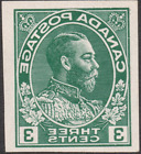 CANADA -1928 KGV 3c Admiral essay - See all information attached.