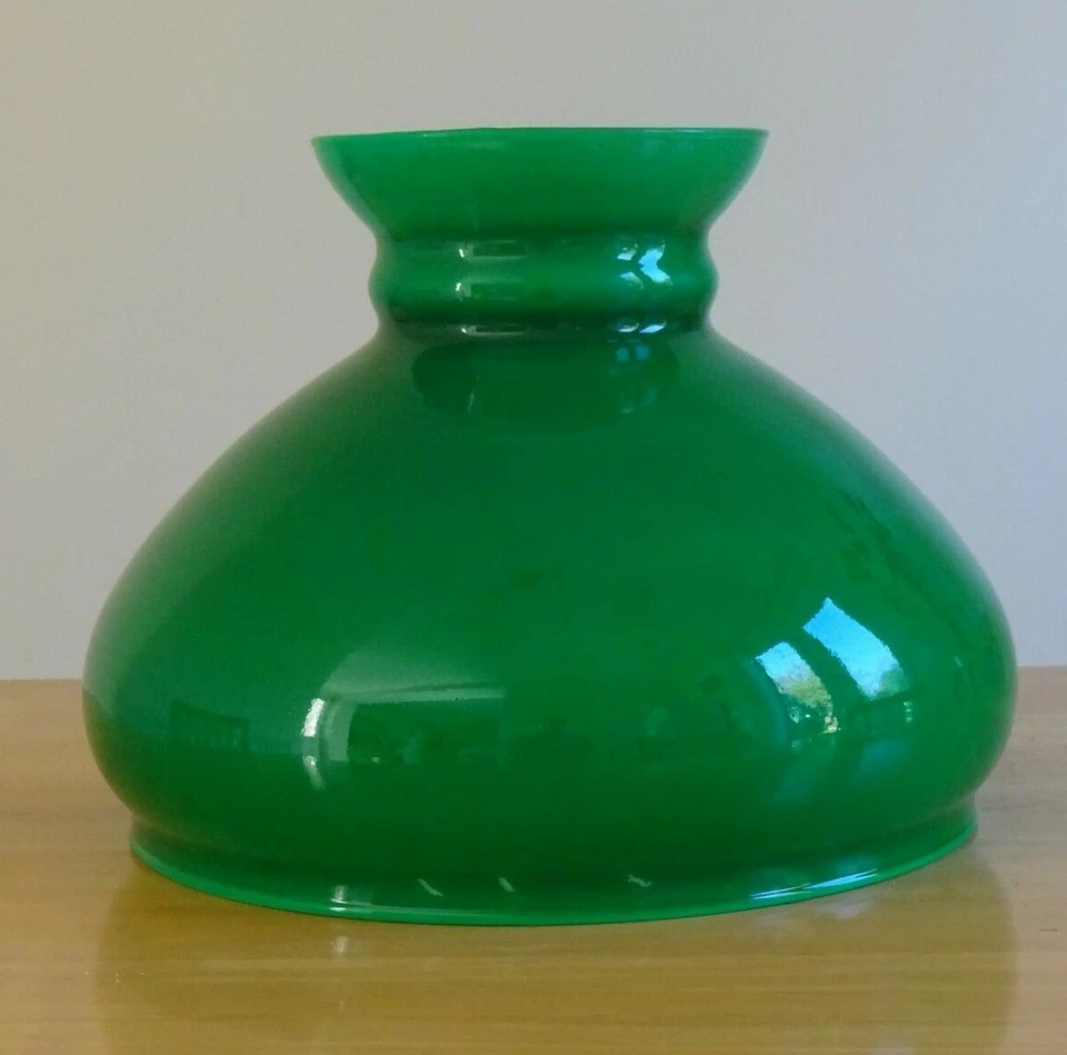 GREEN VESTA Aladdin Lamp Oil Lamp Shade 9.5" or 245mm Base NEW