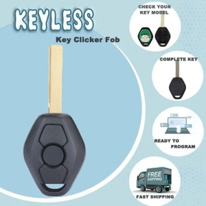 315MHZ Fits For CAS2 BMW E60 5 6 Series E63  HU92 Remote Car Key Fob KR55WK47993 - Picture 1 of 3