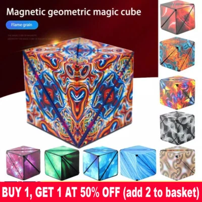 Neu 3D Magic Cube Shashibo Shape Shifting Box Anti Stress Hand Flip Puzzle Toy - Bild 1 von 4