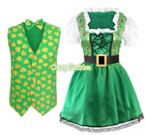 WP14 Classic Womens Mens Lucky Irish St Patricks Day Leprechaun Shamrock Costume - Picture 1 of 16