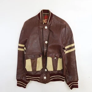 Vintage King O North Leather Bomber Jacket Size Small - Picture 1 of 20