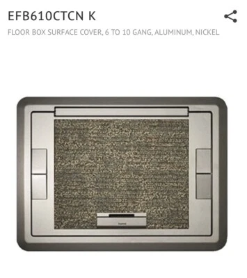 (C) WIREMOLD EFB610CTCNK FLOOR BOX COVER 6-10 Gang With Carpet Insert⚡️