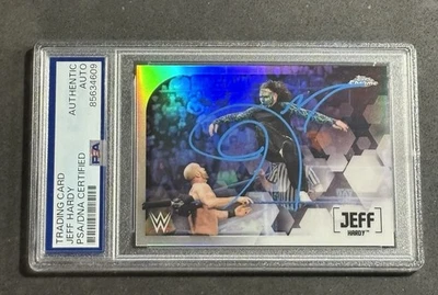 JEFF HARDY 2020 TOPPS CHROME WWE REFRACTOR SIGNED AUTOGRAPHED CARD PSA/DNA - Image 1 of 2