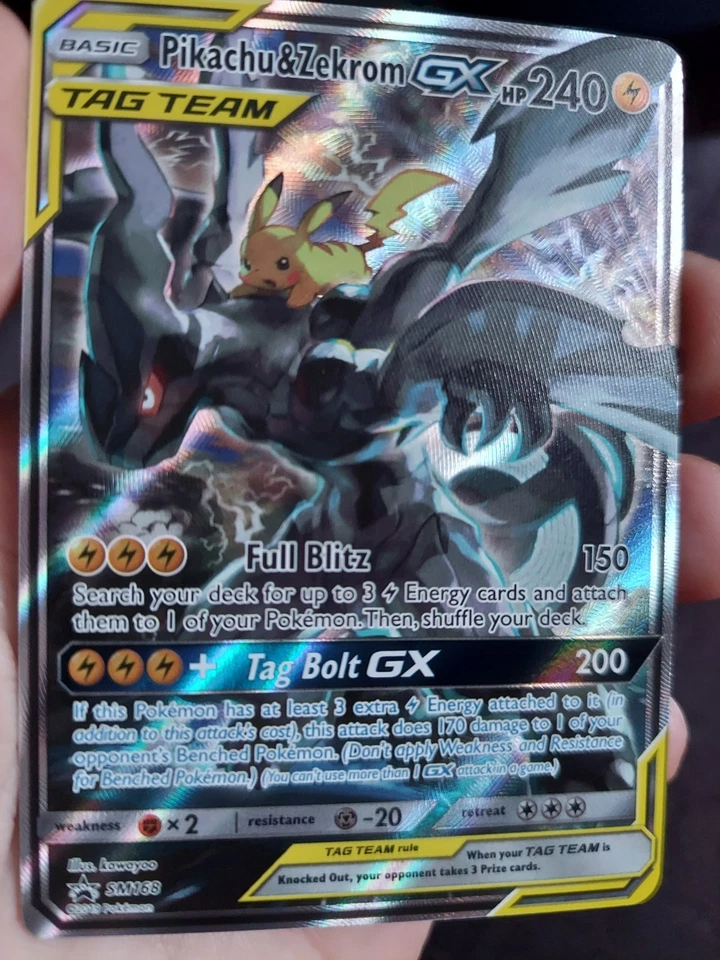 Pikachu and Zekrom GX Tag Team SM168 - Image 1 of 4