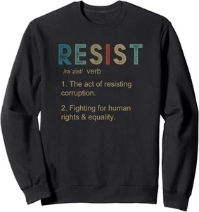 Vintage Style Protest | Definition of Resist Sweatshirt - Picture 1 of 9