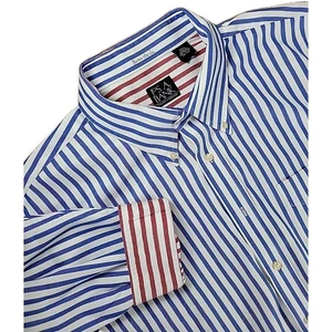 Jos A Bank TRAVELER'S Collection Button Down STRIPE SHIRT MEN 2XL EUC - Picture 1 of 9