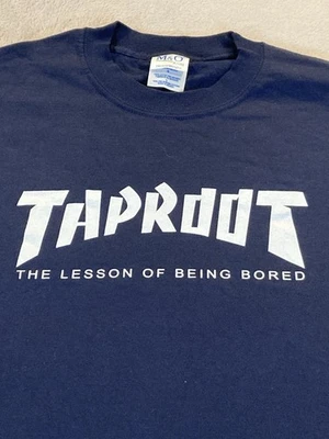 Vintage Taproot Album Promo Band Shirt Size Large Rock Metal Retro Blue Y2K - Image 1 of 4