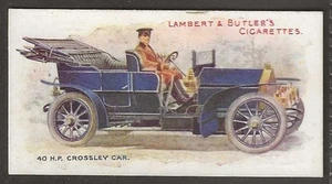 LAMBERT & BUTLER-MOTORS 1908-#13- CROSSLEY CAR  - Picture 1 of 2