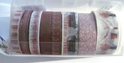 NIP Washi Tape Rose Gold Flow Bronze 1.8m, 5m Decorative Masking Craft 44yds - Image 1 of 4