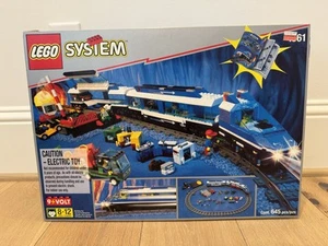 NEU Lego 9V TRAIN System Eisenbahn (4561) blau weiß Personenwagen & Lokomotive - Bild 1 von 22