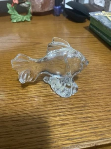Princess House Pets  Fish Figurine 24% Lead Crystal Euc Vintage 6.50 Shipping - Picture 1 of 2