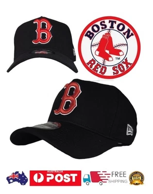 B BOSTON RED SOX MLB 9FORTY A FRAME BLACK & RED SNAPBACK CAP HAT LA NY NFL NBA - image 1 of 4